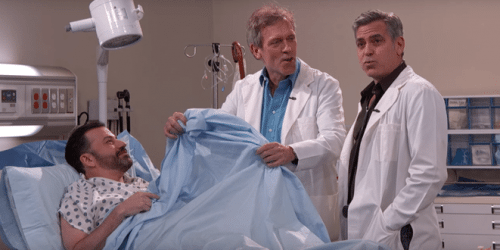 Jimmy Kimmel: George Clooney e Hugh Laurie rifanno E.R. e il Dottor House