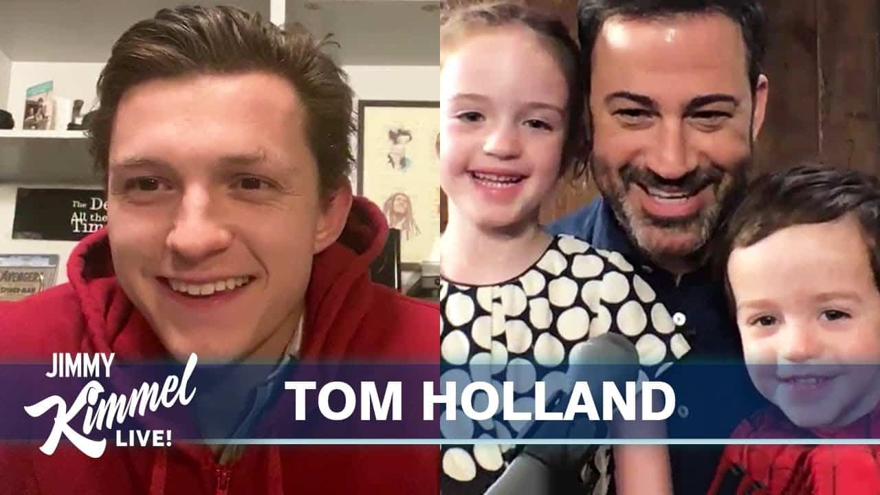 Tom Holland si finge Spider-Man per il figlio di Jimmy Kimmel [VIDEO]