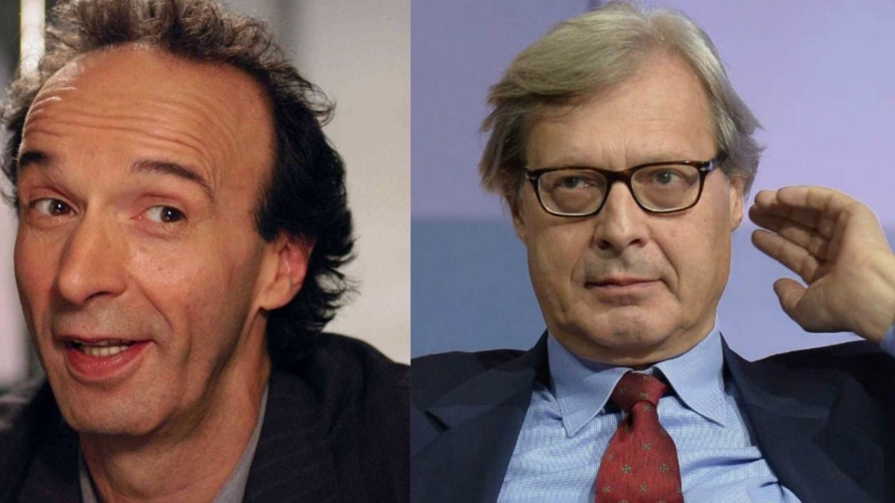 Vittorio Sgarbi; Roberto Benigni; cinematographe.it