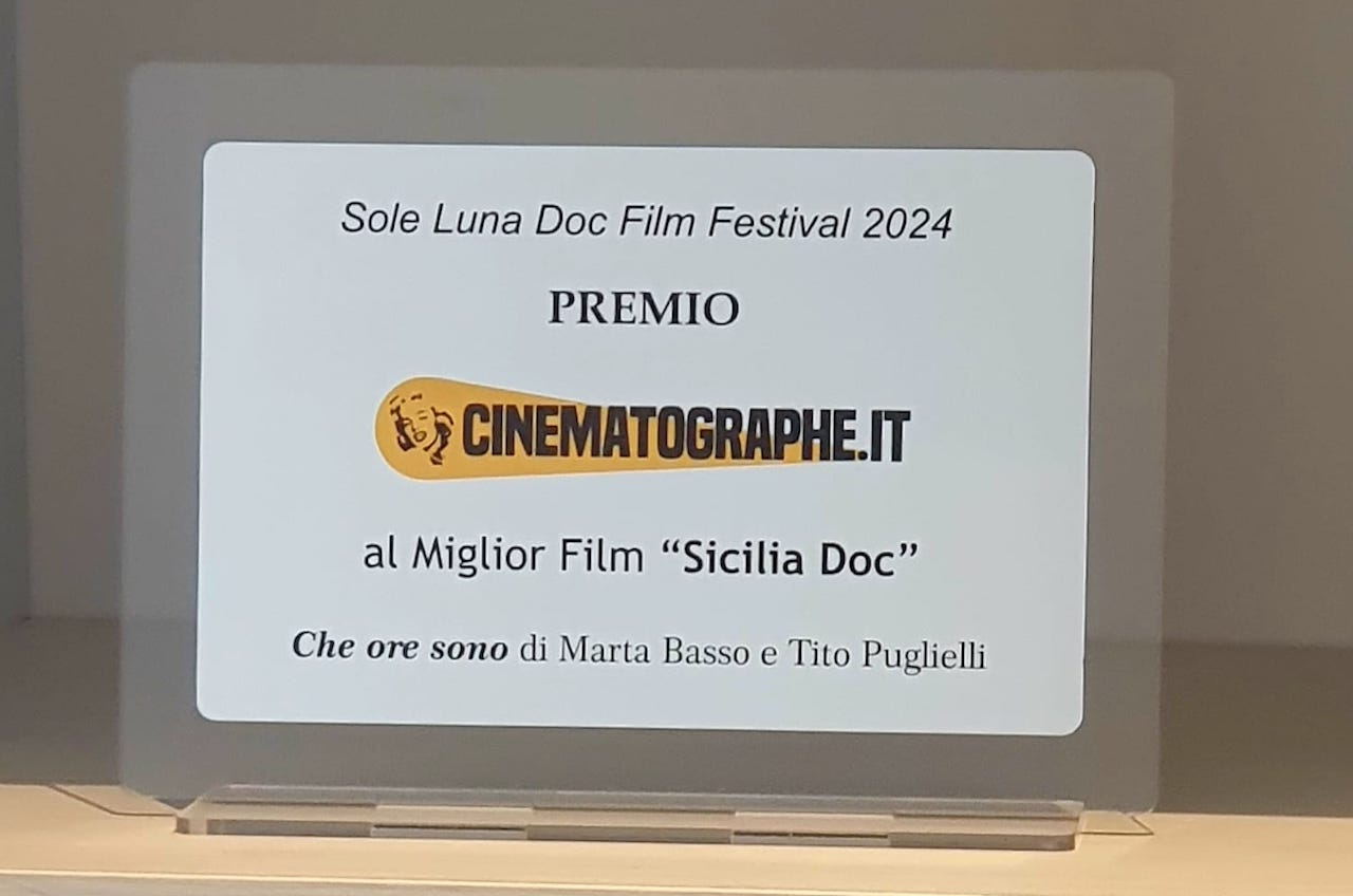 premio Cinematographe sole luna doc 2024